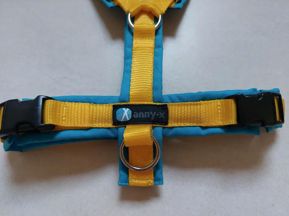 anny-x Brustgeschirr Fun gelb-lichtblau