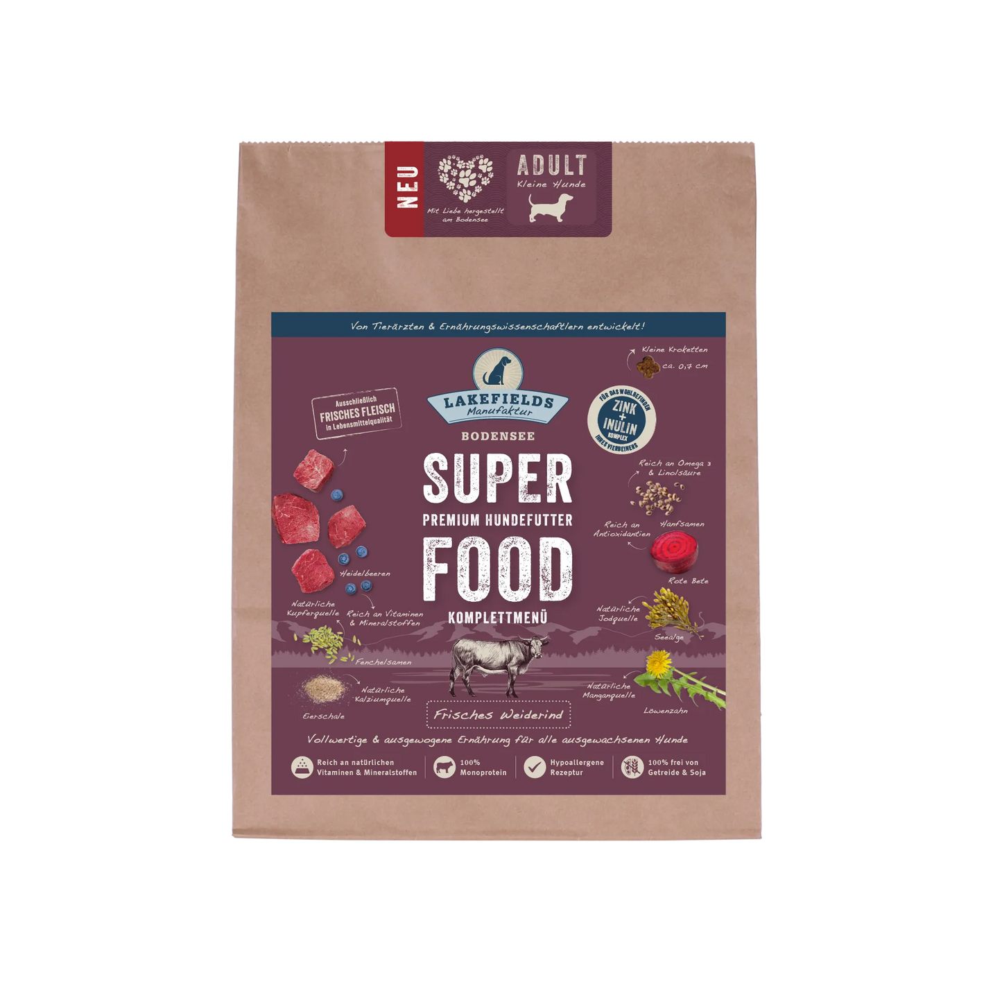 SUPERFOOD Rind für kleine Hunde