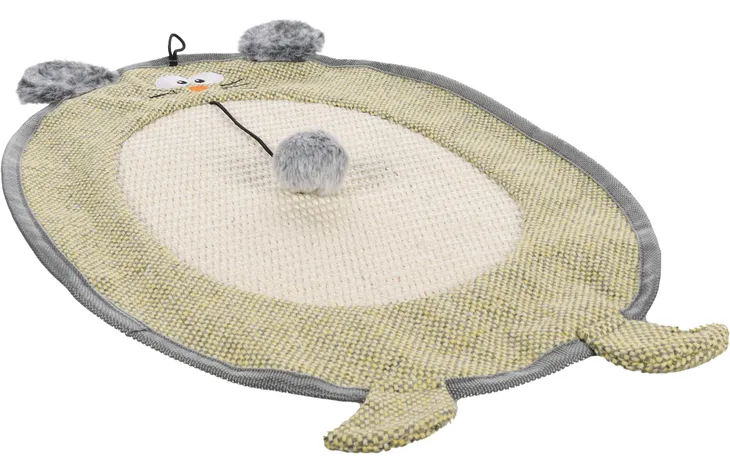 Kratzteppich oval mit Ball