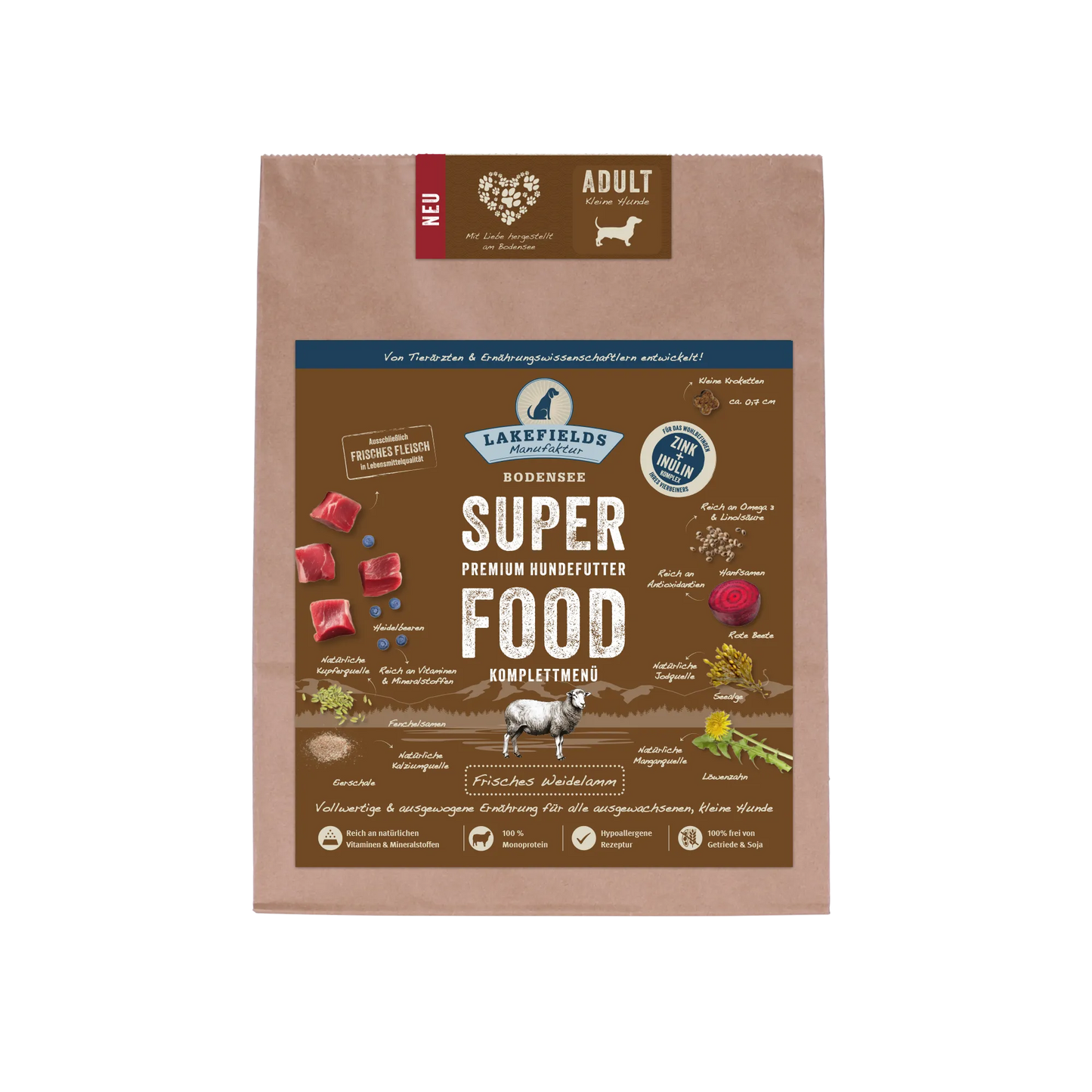 SUPERFOOD Lamm für kleine Hunde