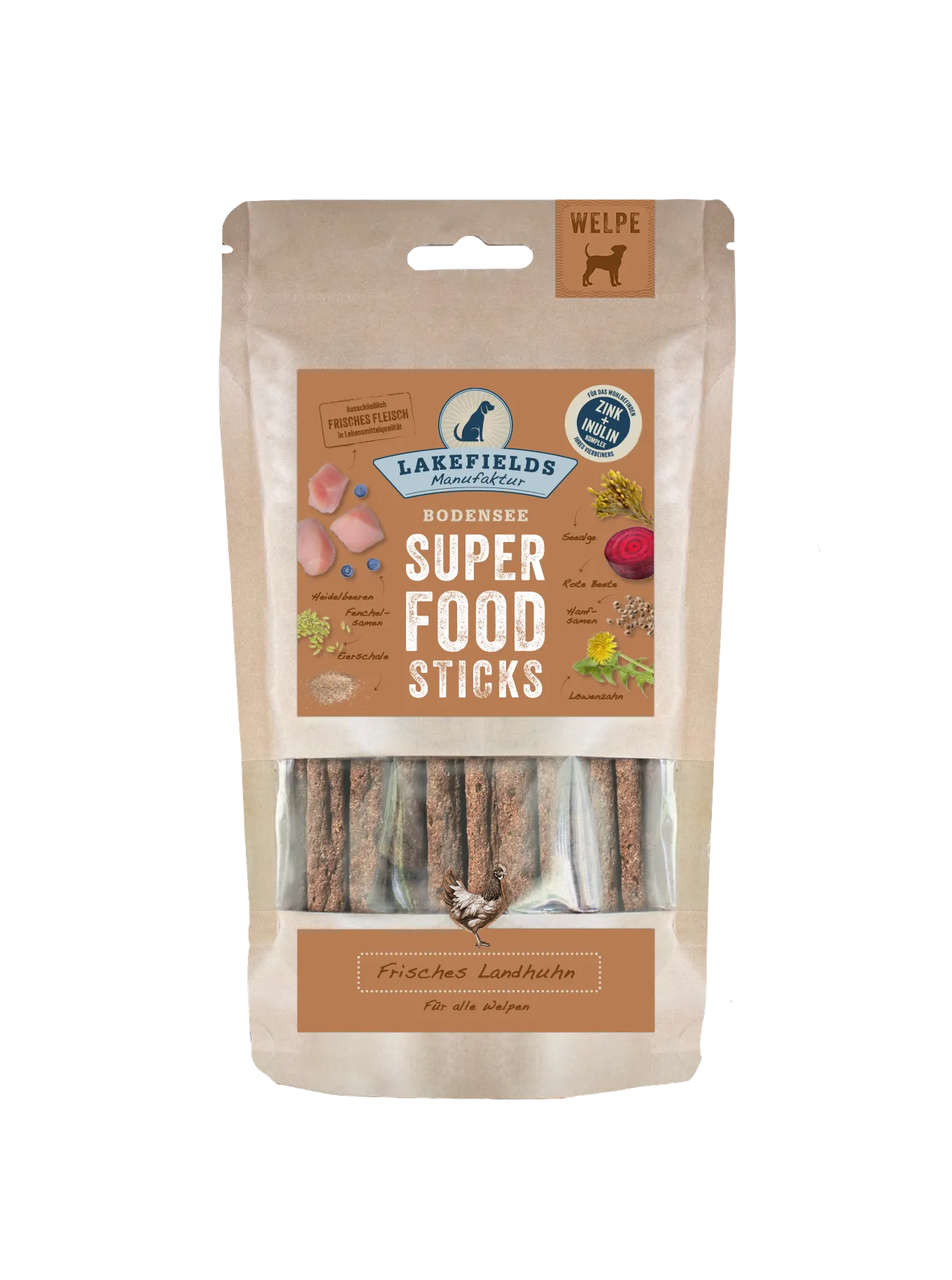 SUPERFOOD Premium STICKS vom Landhuhn für Welpen