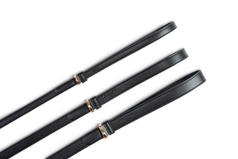 Hundeleine Classy coal schwarz - gold