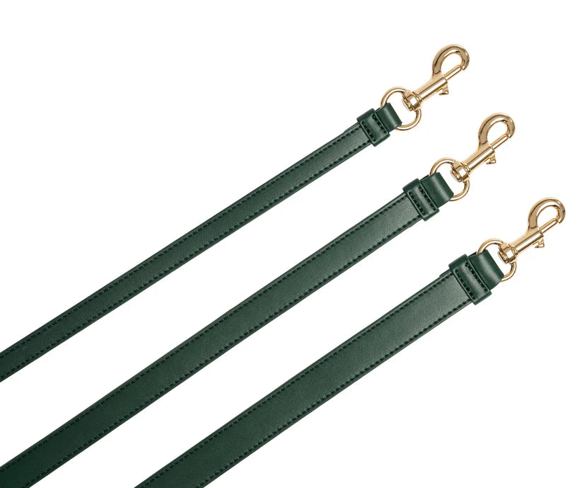Hundeleine Classy dark green - gold