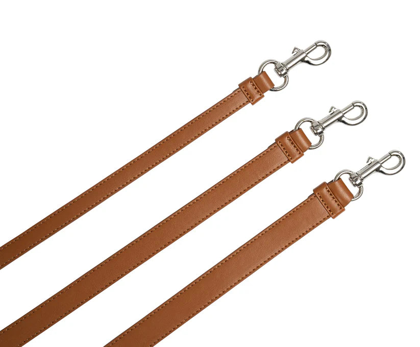 Hundeleine Classy cognac - silber