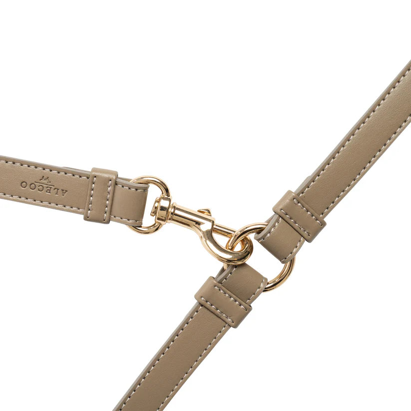 Hundeleine Classy LONG taupe - gold