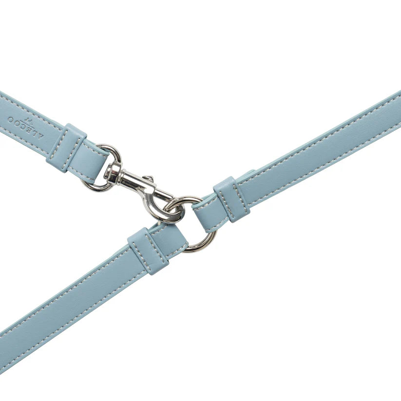 Hundeleine Classy LONG ice blue - silber