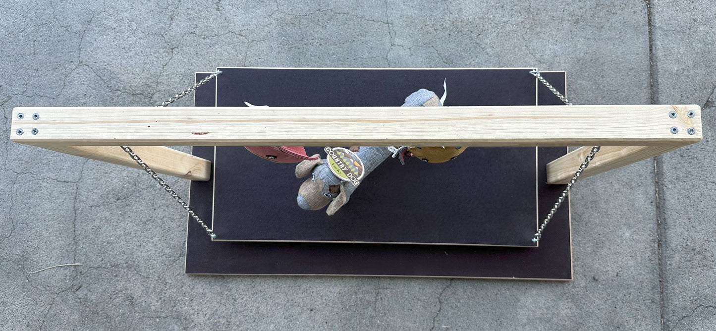 Spielgestell inkl. Wackelbrett aus Holz