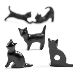 Schwarze Katzen-Magnete