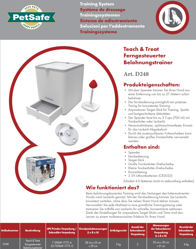Teach & Treat Ferngesteuerter Belohnungstrainer PetSafe®