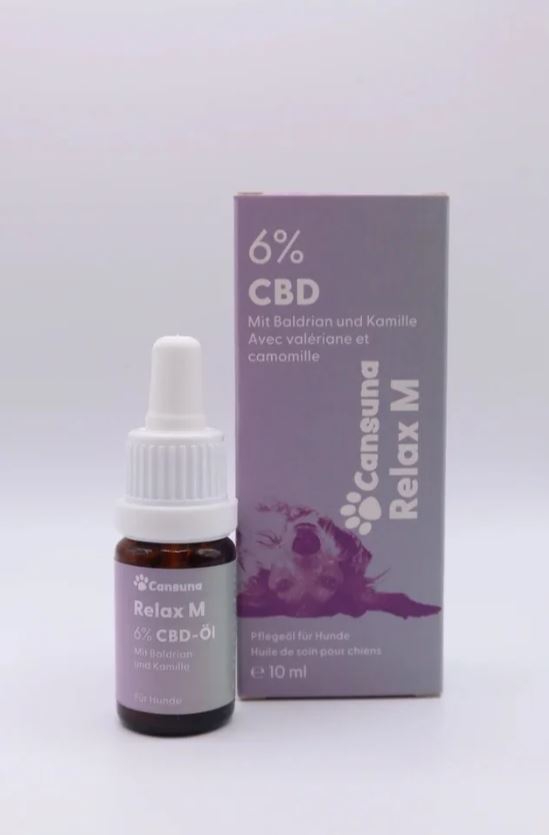Cansuna Relax M, CBD Öl für Hunde von 11-25 kg