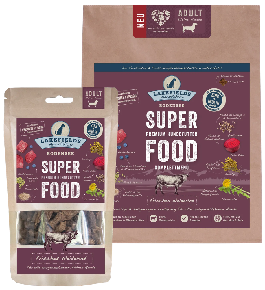 SUPERFOOD Rind für kleine Hunde