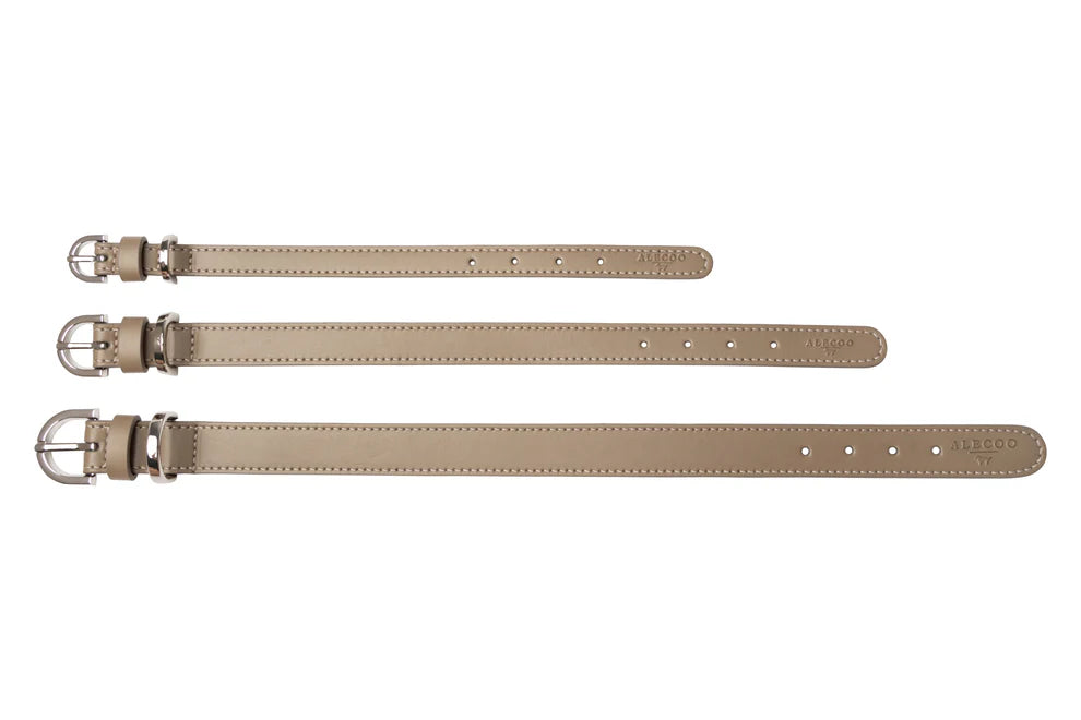 Hundehalsband Classy taupe - silver