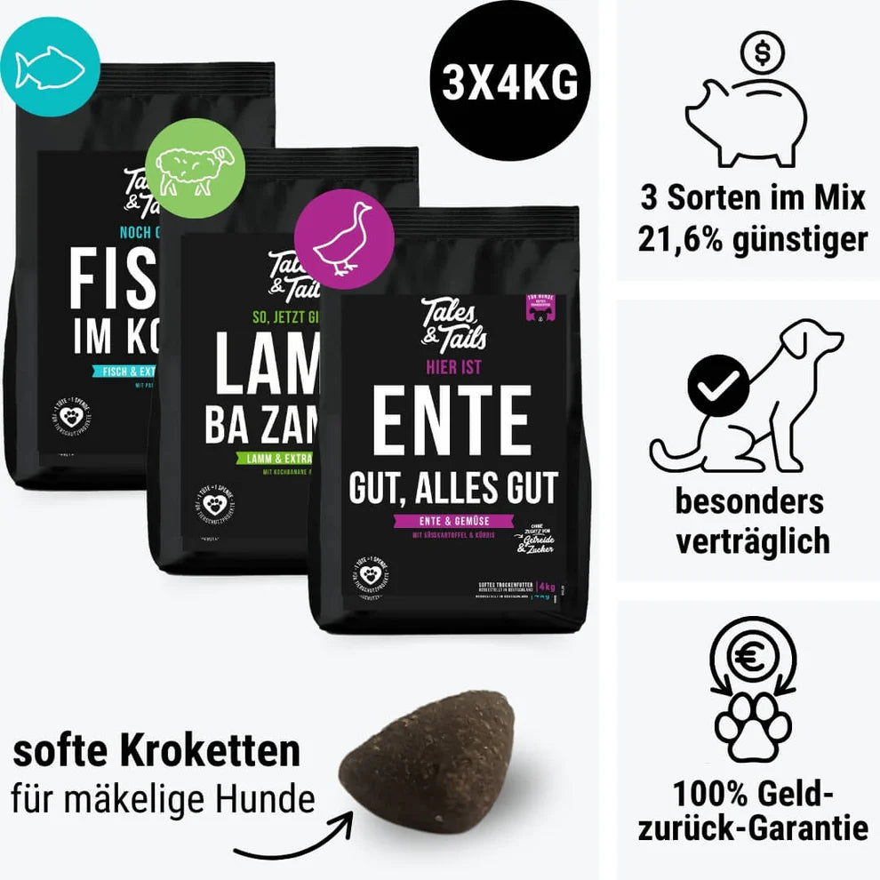 Dreier Paket Trockenfutter 4kg