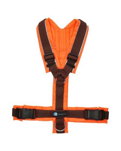 anny-x Brustgeschirr Protect leuchtorange/ braun