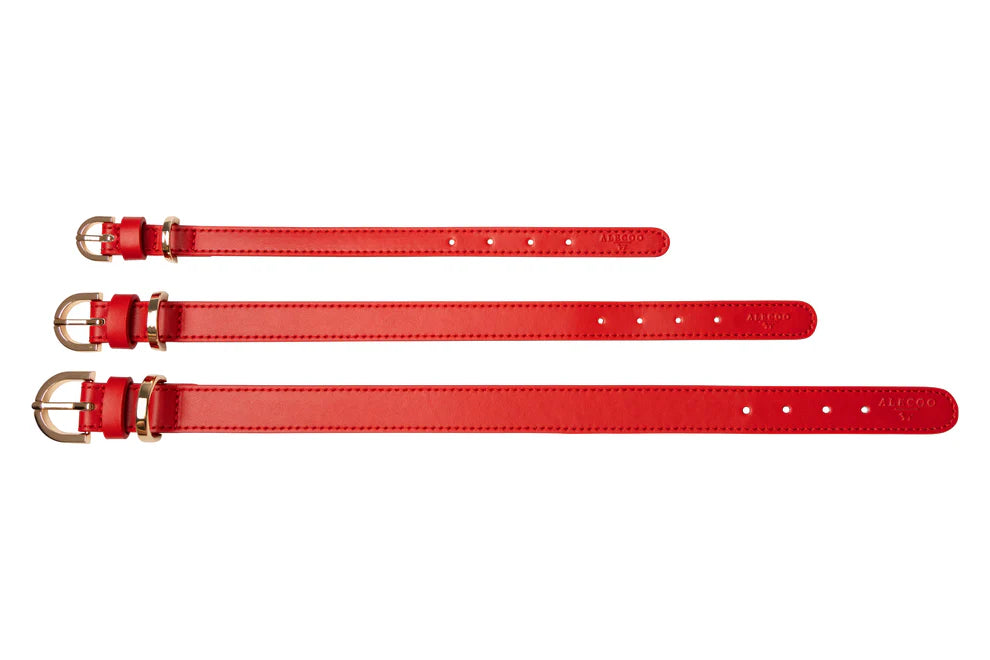 Hundehalsband Classy sunset rot - gold