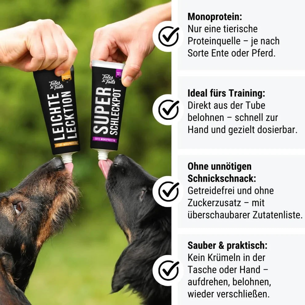 Super Schleckpot - Futtertube für Hunde mit Ente