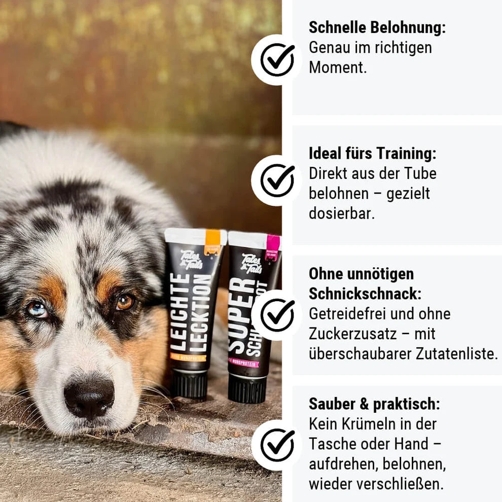Schleck-LeckTion Duo - Futtertuben Paket für Hunde mit Pferd und Ente