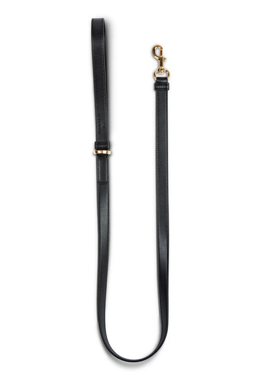 Hundeleine Classy coal schwarz - gold