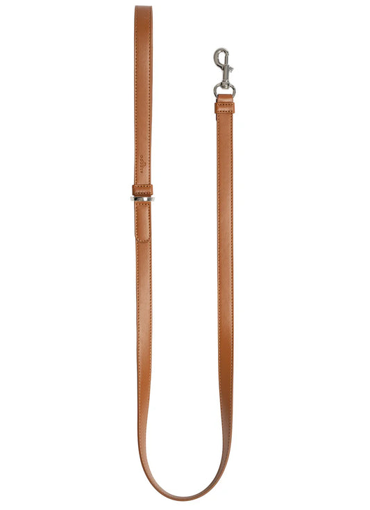 Hundeleine Classy cognac - silber