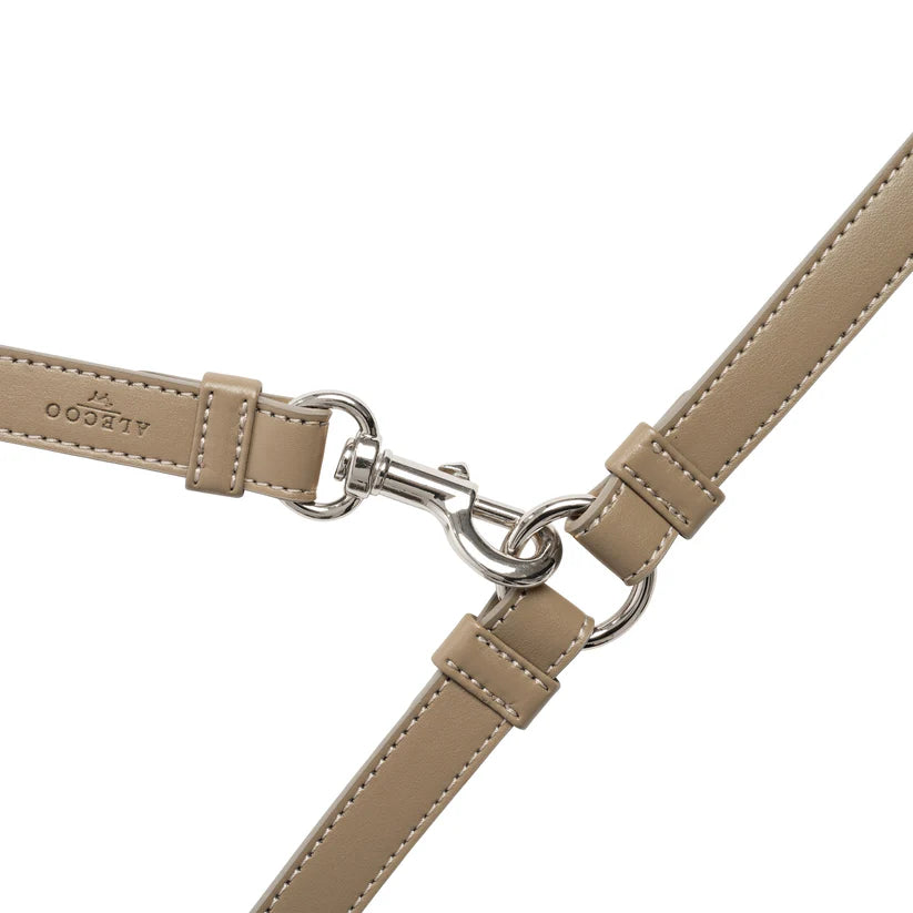 Hundeleine Classy LONG taupe - silber