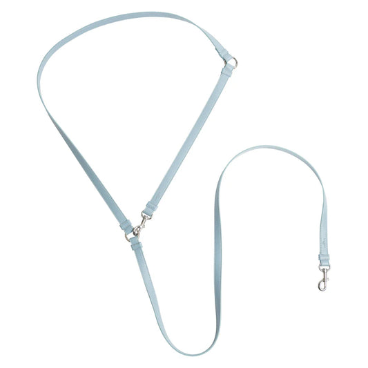 Hundeleine Classy LONG ice blue - silber