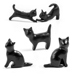 Schwarze Katzen-Magnete