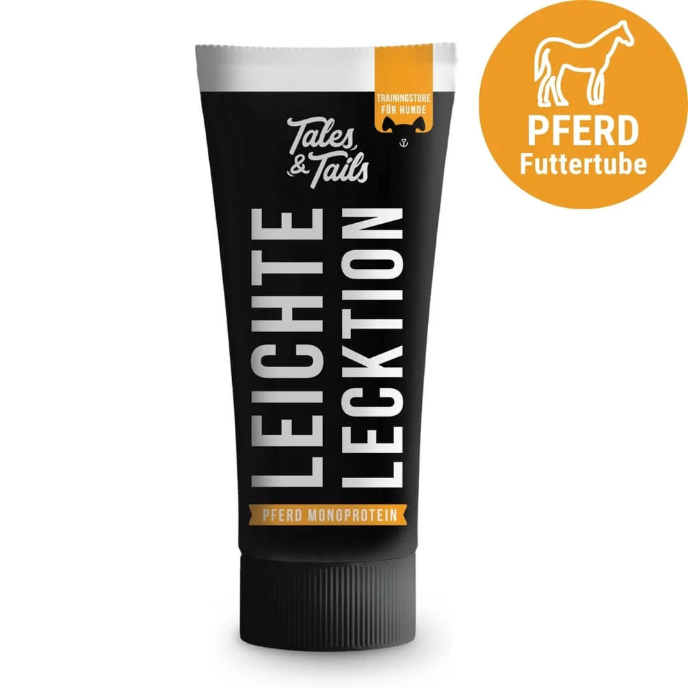 Leichte LeckTion - Futtertube für Hunde mit Pferd