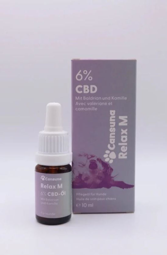 Cansuna Relax M, CBD Öl für Hunde von 11-25 kg