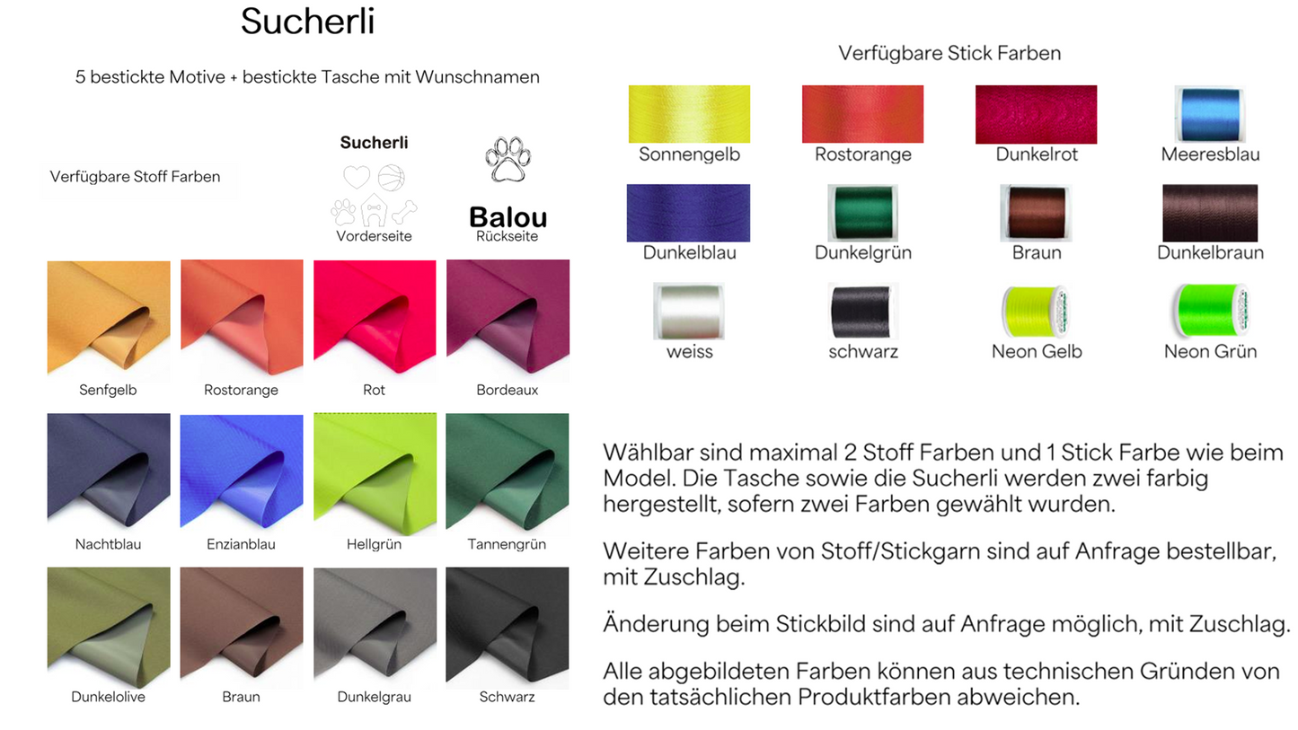 Personalisierte Sucherlibeutel mit 5 Sucherli