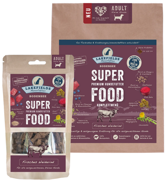 SUPERFOOD Rind für kleine Hunde