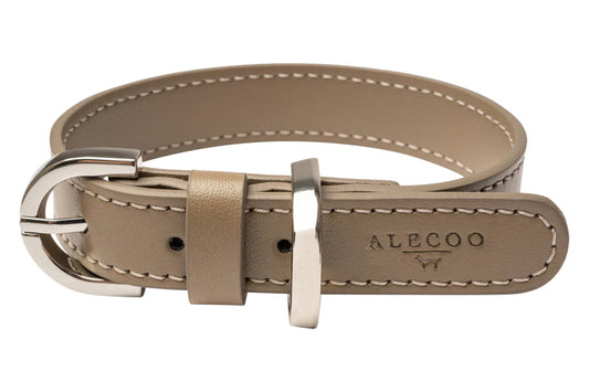 Hundehalsband Classy taupe - silver