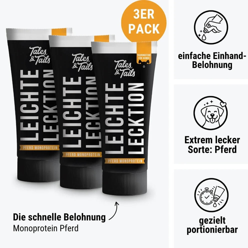 Leichte LeckTion - Futtertube für Hunde mit Pferd