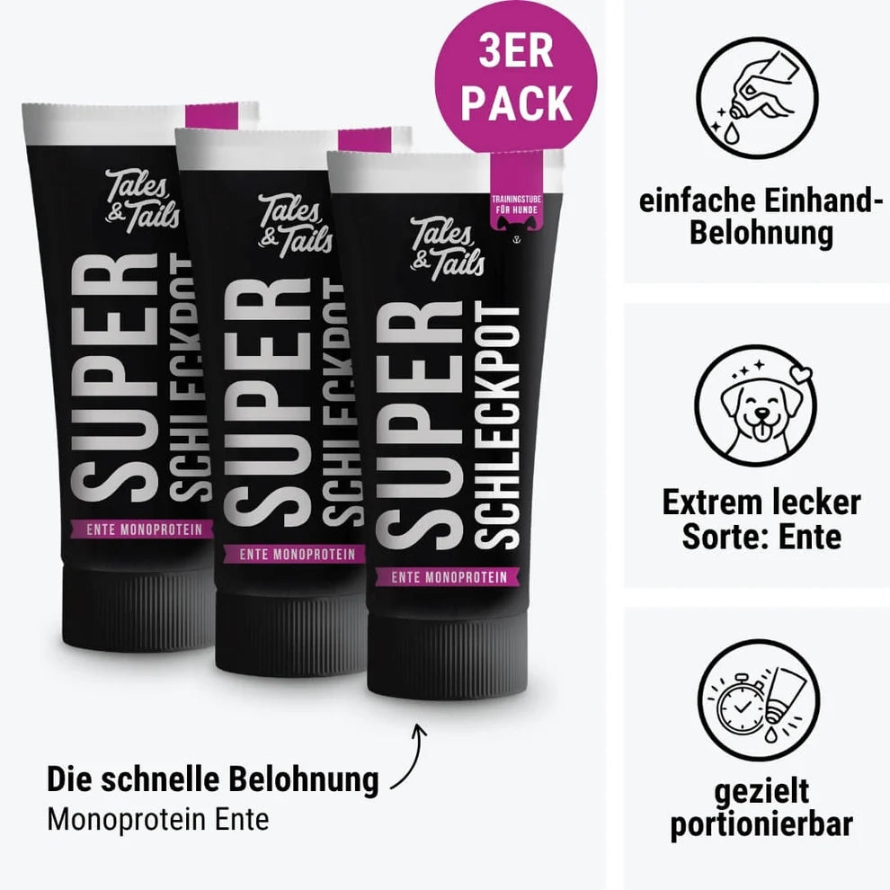 Super Schleckpot - Futtertube für Hunde mit Ente