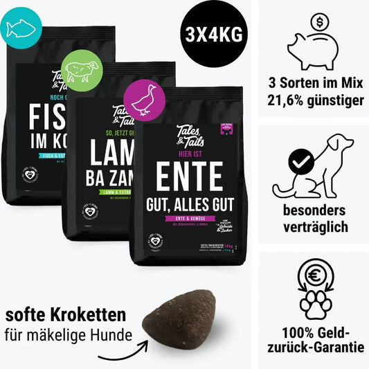 Dreier Paket Trockenfutter 4kg