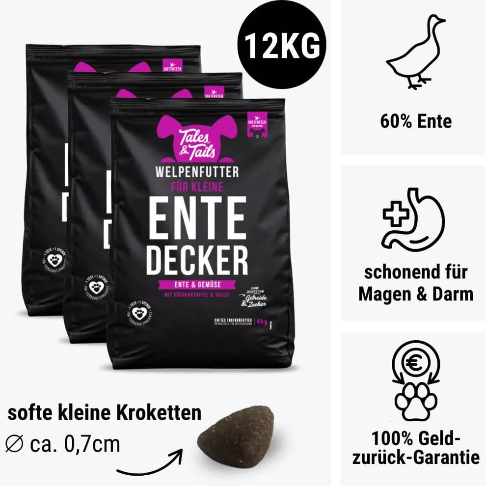 Für kleine EnteDecker - Welpenfutter mit Ente