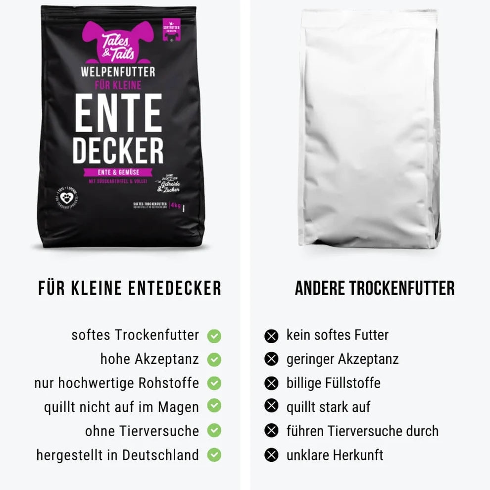 Für kleine EnteDecker - Welpenfutter mit Ente