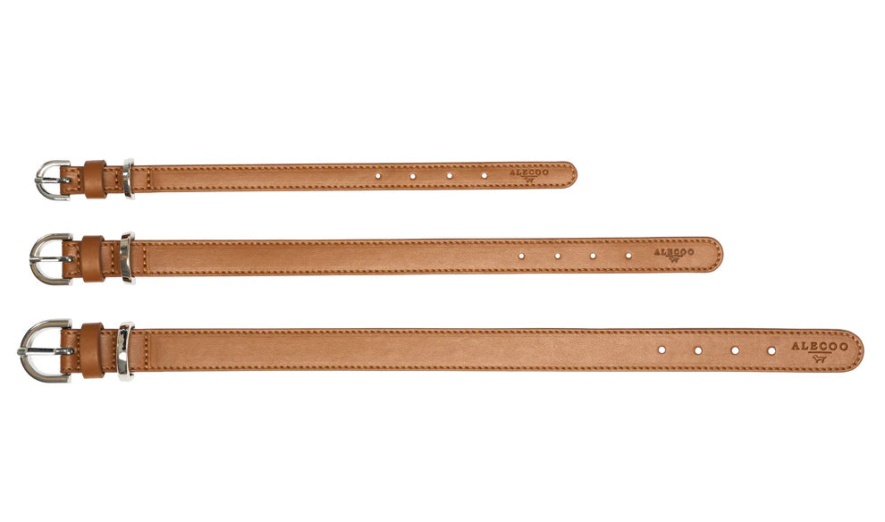 Hundehalsband Classy cognac - silber
