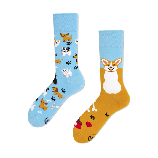 Playful Dog Socken by Many Mornings