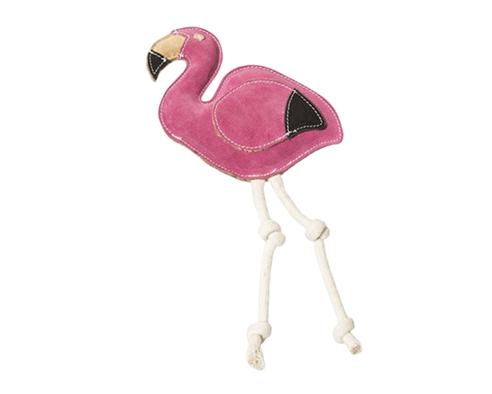 Lederspielzeug Flamingo