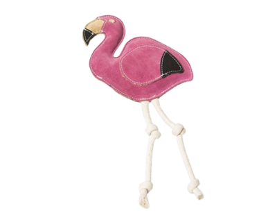 Lederspielzeug Flamingo